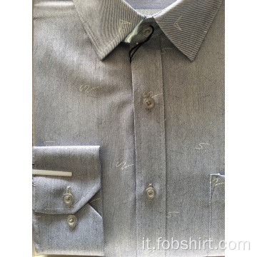 Camicia da lavoro in cotone a righe